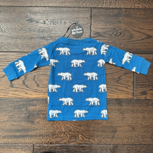 Whistle and Flute Blue Polar Bear Kids Pajamas - Picture 4 of 8